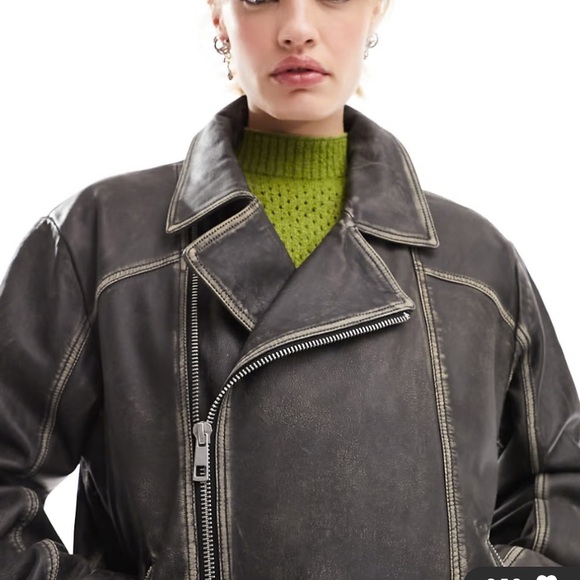 Men's Brown Leather Jacket - Picture 5 of 7